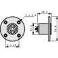 Preview: 4-poliger SpeakON Einbaustecker, runder G-Flansch