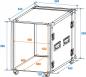 Preview: ROADINGER Rack Profi 12HE 45cm mit Rollen