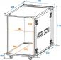 Preview: ROADINGER Rack Profi 15HE 45cm mit Rollen