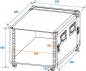 Preview: ROADINGER Rack Profi KM 10HE 55cm mit Rollen