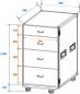 Preview: ROADINGER Universal-Schubladen-Case ODS-1 mit Rollen