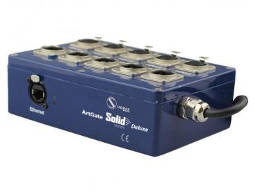 SUNDRAX Ethernet Converter ArtGate Solid Deluxe 4 DMX inputs/outputs (3-pin), 1 Splitter port, 1 Ethernet port