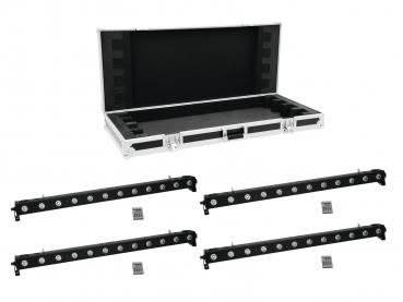 EUROLITE Set 4x LED BAR-1250 RGB+UV + EC Case