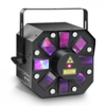 Cameo STORM - 3 in 1 Lichteffekt, 5 x 3W RGBWA Derby, Strobe und Grating Laser
