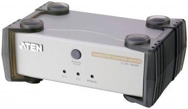 2-Port KVM Switch Silber
