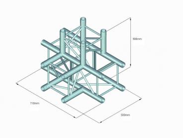 ALUTRUSS QUADLOCK 6082T-42 4-Wege-T-Stück