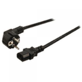 Schutzkontakt-Netzkabel Typ F (CEE 7/4) - IEC-320-C13 10.0 m Schwarz