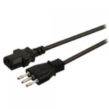 Netzkabel Italien Italien Stecker - IEC-320-C13 5.00 m Schwarz