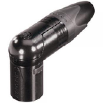 XLR Kabelstecker 90° 3 N/A XX/RX Lötverbindung schwarz