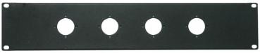 19" 2HE Rackpanel 4x Loch SPK