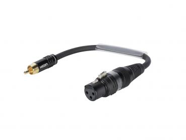 SOMMER CABLE Adapterkabel XLR(F)/Cinch(M) 0,15m sw