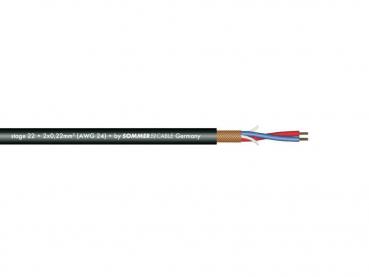 SOMMER CABLE Mikrofonkabel 2x0,22 100m sw Stage 22