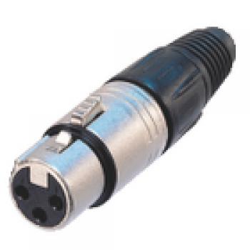 Stecker XLR Female Metall Silber