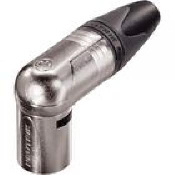 XLR Kabelstecker 90° 4 N/A XX/RX Lötverbindung vernickelt