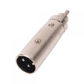 XLR-Adapter XLR 3-pol. male - RCA male Silber