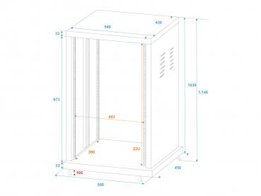 ROADINGER Stahl-Rack SR-19, 22HE