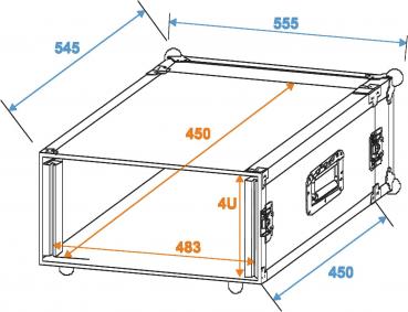 ROADINGER Rack Profi 4HE 45cm
