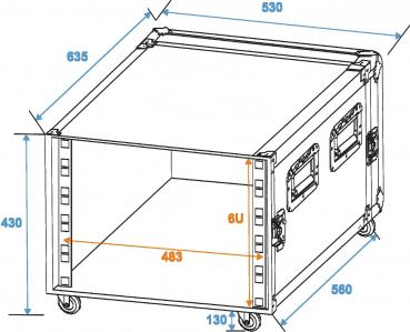 ROADINGER Rack Profi KM 6HE 55cm mit Rollen