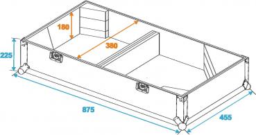 ROADINGER Flightcase 2x PAS-212