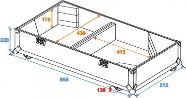 ROADINGER Flightcase 2x PAS-215