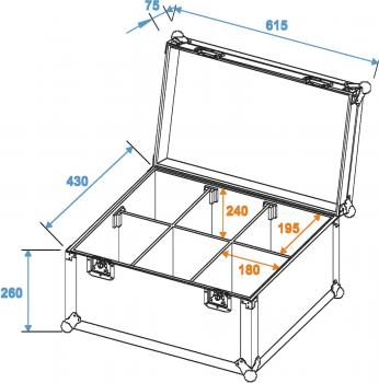 ROADINGER Flightcase 6x TMH-6/7/8/9