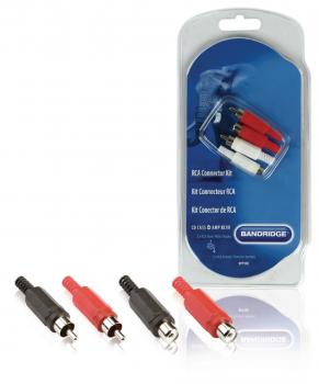 Audio-Stecker-Kit RCA Schwarz/Rot