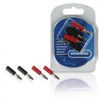 Audio-Stecker-Kit Banana Schwarz/Rot