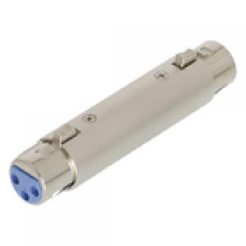 XLR-Adapter XLR 3-pol. female - XLR 3-pol. female Silber