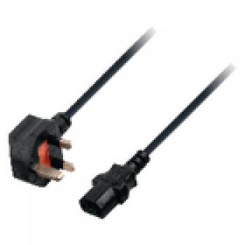 UK-Netzkabel GB Stecker - IEC-320-C13 2.00 m Schwarz