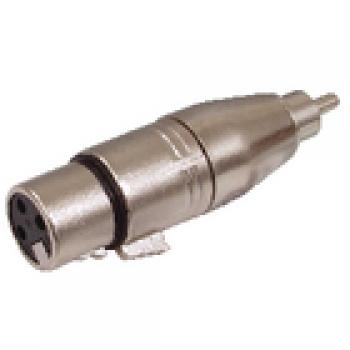 XLR-Adapter RCA male - XLR 3-pol. female Silber