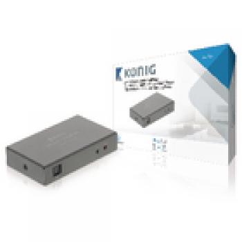 TosLink-Splitter Toslink Buchse - 4x Toslink Buchse Dunkelgrau