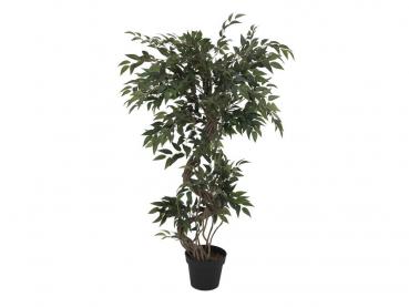 EUROPALMS Ficus Multi Spiralstamm, Kunstpflanze, 130cm