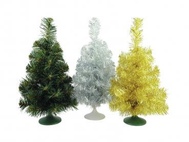 EUROPALMS Tischtannenbaum, silber, 45cm