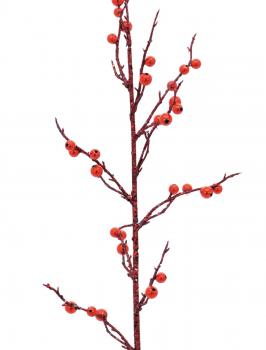 EUROPALMS Beerenzweig glitzer rot 85cm 3x