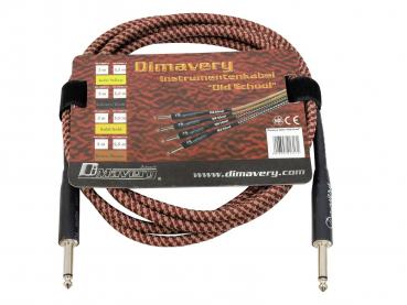 DIMAVERY Instrumenten-Kabel, 3m, br/rt