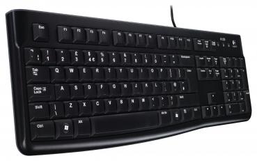 Tastatur mit Kabel Multimedia USB US International Schwarz