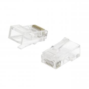 Stecker RJ45 Solid UTP CAT5 Male Transparent