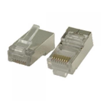 Stecker RJ45 Solid STP CAT5 Male Transparent