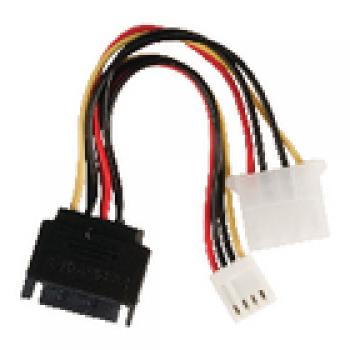 Interne Stromkabel SATA 15-poliger male - Molex female + FDD female 0.15 m