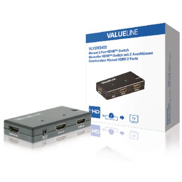 2-Port HDMI Schalter Schwarz