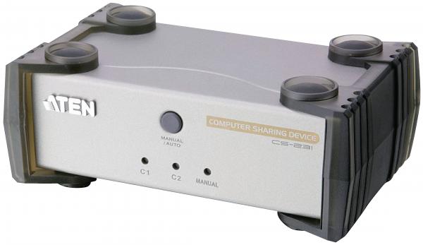 2-Port KVM Switch Silber