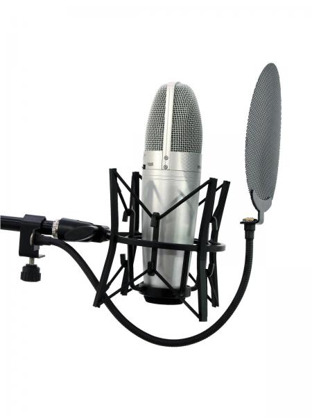 OMNITRONIC Mikrofon-Popfilter, Metall schwarz