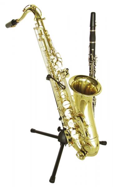 DIMAVERY Ständer für Saxophon + 1 Klarinette
