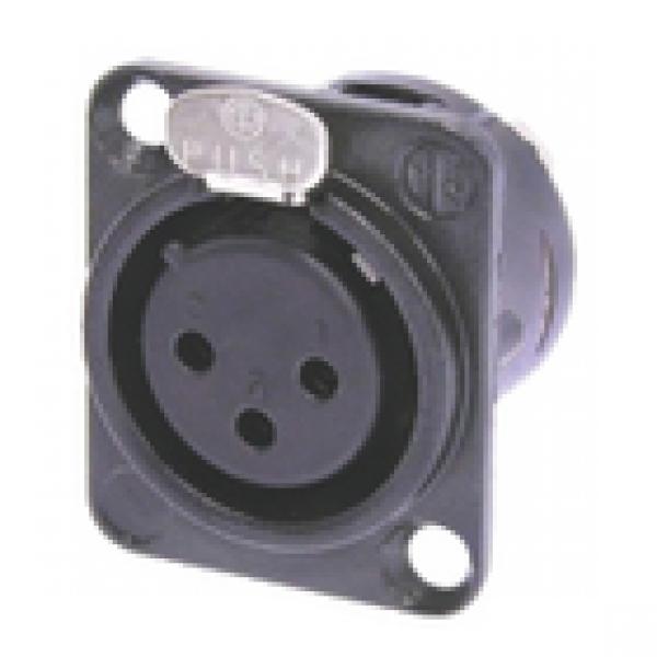 Stecker XLR Female Schwarz