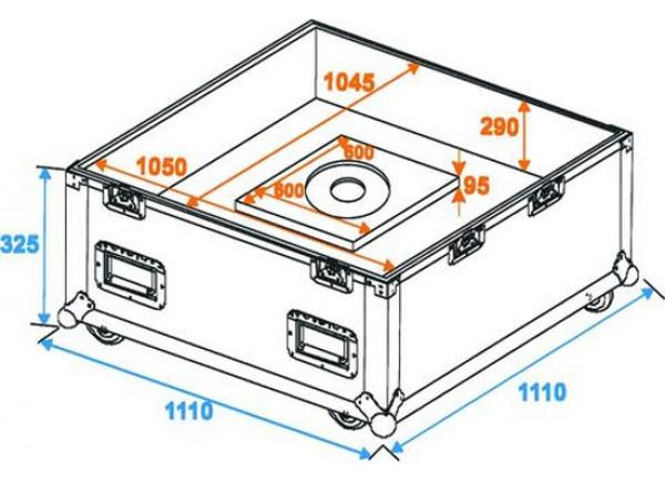 Case für Spiegelkugel 100cm