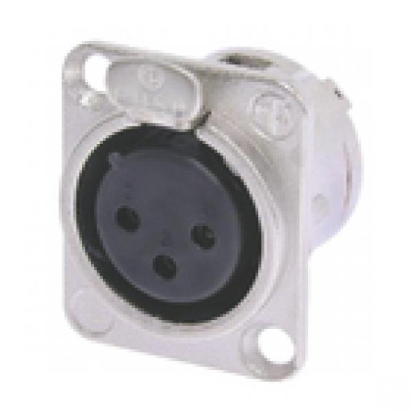 Stecker XLR Female Metall Silber