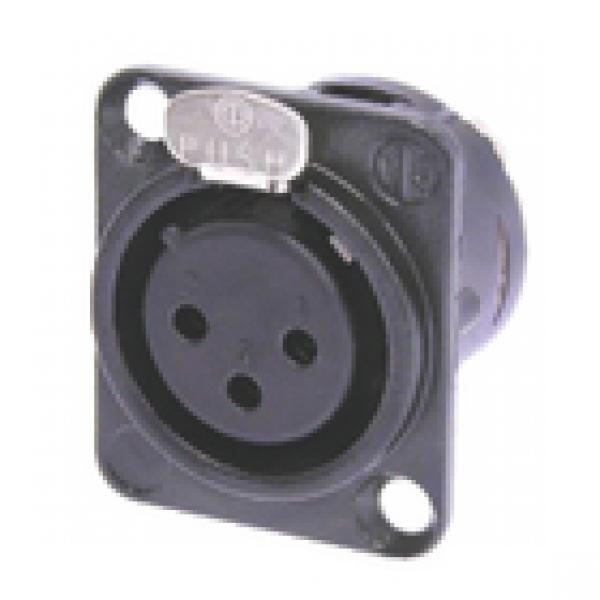 Stecker XLR Female Metall Schwarz