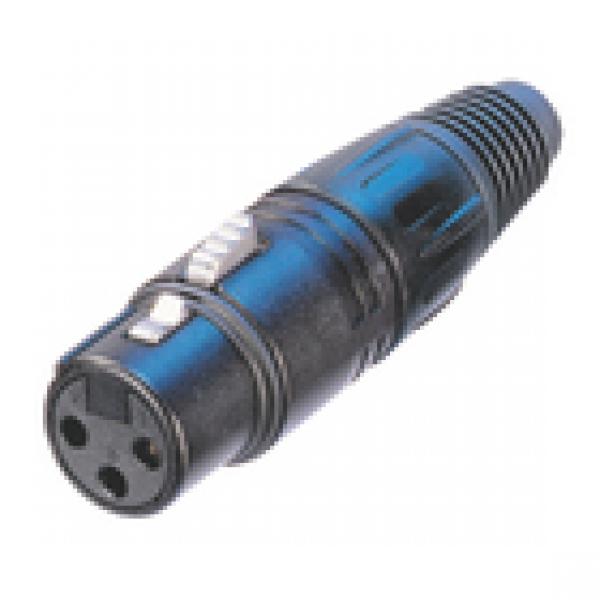 Stecker XLR Female Metall Schwarz