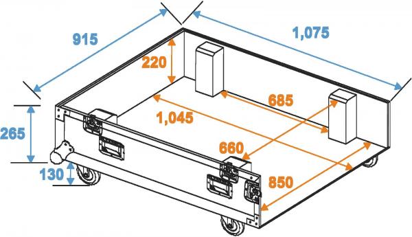 ROADINGER Flightcase 4x CLA-228