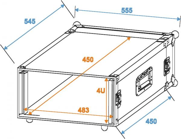 ROADINGER Rack Profi 4HE 45cm